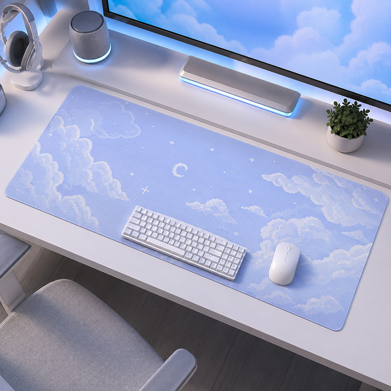Pc Gaming Cloud - Mouse Pad Blue Moon Cloud Sky