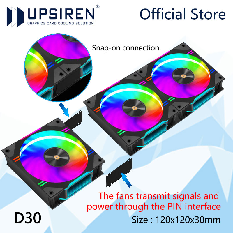Pc Water Cooling - UPSIREN D30 120X120X30mm Computer case cooling