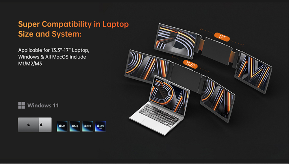 13 14 Inch PC Dual Screen LCD  - Pc Gaming Portable review and price