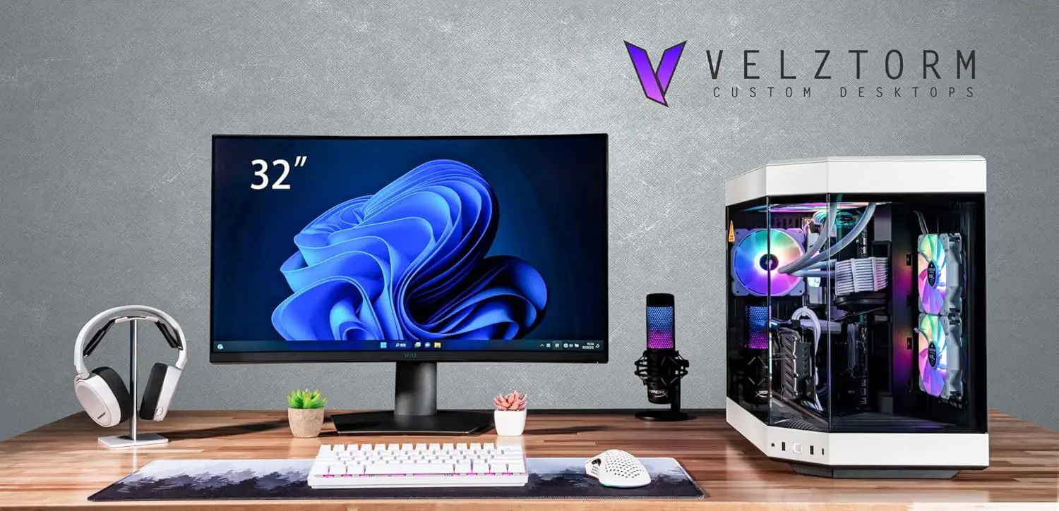 Velztorm White Praetix Custom  - Pc Gaming I9 Rtx 5090 review and price